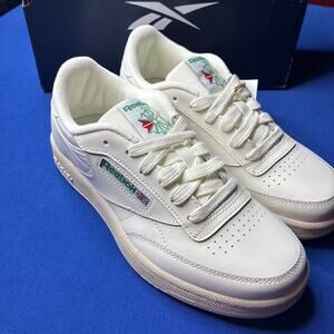 Reebok Club C 85 Vintage White Green 100046747 Size 4 New with Box